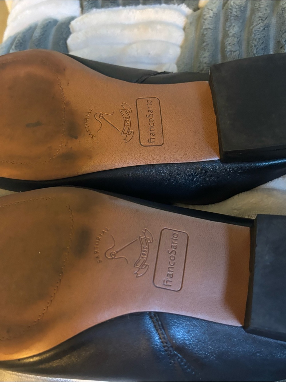 Daley Mule Black Franco Sarto Leather Size 9 - Picture 3 of 6